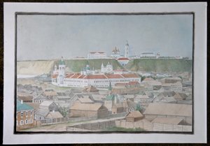 トボリスクの眺め、1850年代 作： Mikhail Stepanovich Znamensky