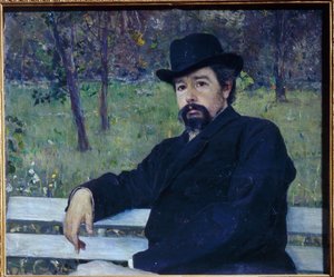 画家ニコライ・アレクサンドロヴィッチ・ヤロシェンコの肖像 作： Mikhail Vasilievich Nesterov