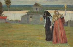 二人の姉妹 作： Mikhail Vasilievich Nesterov