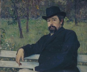 画家ニコライ・アレクサンドロヴィッチ・ヤロシェンコの肖像1846-1898、1897 作： Mikhail Vasilievich Nesterov