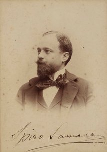 作曲家スピリドン・サマラスの肖像、1861～1917年、1894年頃。 作： Milano . Guigoni and Bossi