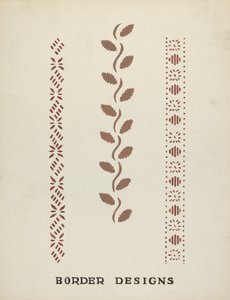 提案されたポートフォリオ「Maine Wall Stencils」のボーダーデザイン 作： Mildred E. Bent
