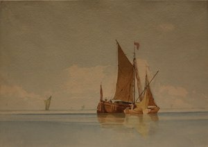 凪」 制作年不詳 （紙に水彩、鉛筆） 作： Miles Edmund Cotman