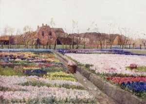 "春が花を解き放ち、笑う土を描くとき"(カラーリトグラフ) 作： Mima Nixon