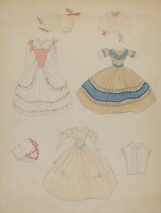 人形とワードローブ、c。 1936年。 作： Mina Lowry