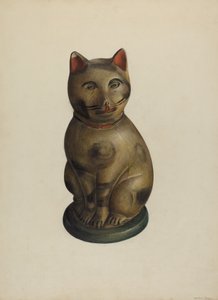 Pa. ジャーマン シーテッド チョークウェア キャット 作： Mina Lowry