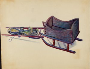 おもちゃのそり、c。 1936年。 作： Mina Lowry