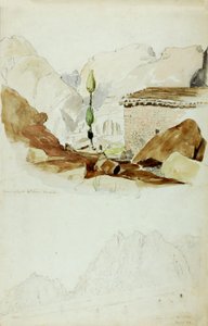 エリヤ修道院、シナイ山、1844年。 作： Miner Kilbourne Kellogg