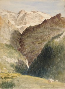 氷河と滝、1863 年。