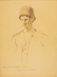 盲目のブルガリア人バイオリン弾きの頭 作： Miner Kilbourne Kellogg