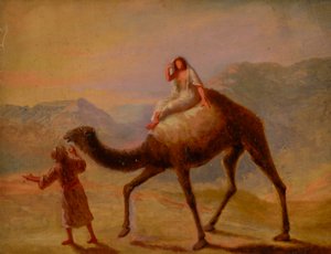 ラクダの女性と男。
