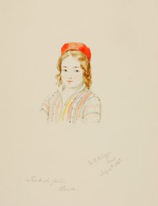 トルコの少女、ブルサ、1845年。