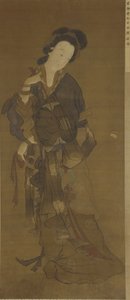 女性と蝶、16〜17世紀 作： Ming Dynasty Chinese School
