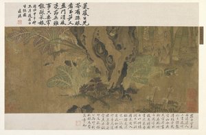 竹、カエル、昆虫