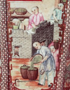 お茶を乾燥させた花瓶の細部（セラミック） 作： Ming Dynasty Chinese School