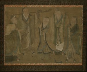 5人の賢者、15世紀から16世紀 作： Ming Dynasty Chinese School