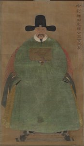韓怡藝 1368-1644年頃 絹本着色 掛軸