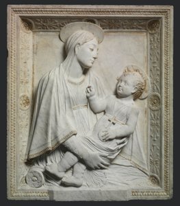 マドンナと子供、1461年まで。 作： Mino da Fiesole