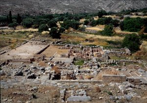 ミノア文明：紀元前1700～1650年頃に建設されたザクロスの宮殿跡の様子。クレタ島