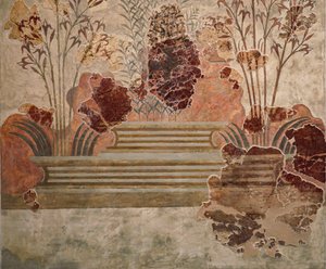 「ユリのフレスコ画」のパネル 作： Minoan