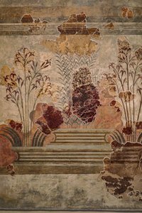 「ユリのフレスコ画」のパネル 作： Minoan