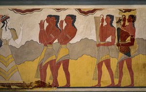 行列のフレスコ画の再建 作： Minoan