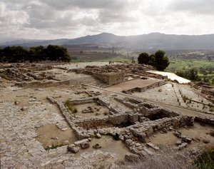ファイストス遺跡の眺め（紀元前2700～1200年
