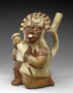 ひざまずく戦士の肖像船 作： Moche Moche