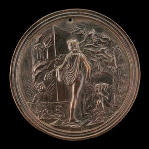 15世紀後半から16世紀初頭のオルフェウスがハデスに降りる. 作： Moderno