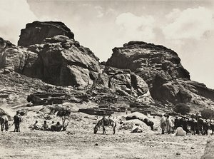 ファシストの時代に帝国を築く。Amba Meterà, 09/05/1936 (モノクロ写真) 作： Modestino Baldinetti