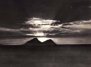 ファシズムの時代に帝国を築く。アブ・ガメル山、1936年09月05日（モノクロ写真 作： Modestino Baldinetti