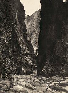 ファシストの時代に帝国を築く：エンデリの峡谷、1936年09月05日（モノクロ写真 作： Modestino Baldinetti