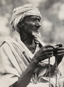 ファシズムの時代に帝国を築く：イスラム教の老酋長 1936年09月05日（モノクロ写真 作： Modestino Baldinetti