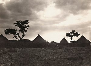 ファシスト時代の帝国建設：マイ・ザゲナの夕日、1936年09月05日（モノクロ写真 作： Modestino Baldinetti