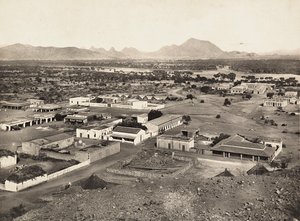 ファシストの時代に帝国を築く：アゴルダットの風景、1936年09月05日（モノクロ写真 作： Modestino Baldinetti