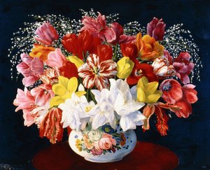 チューリップの大きな花束 作： Moise Kisling