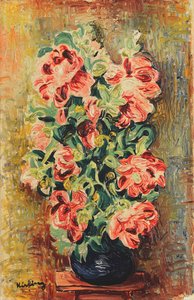 牡丹の花束；ピヴォワンヌの花束 1930年頃 油彩・カンヴァス 作： Moise Kisling
