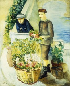花売り（Marchands de Fleurs 作： Moise Kisling
