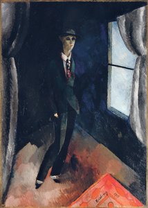 窓の前の男 作： Moise Kisling