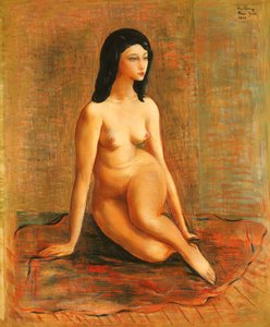 ヌード・シッティング；ヌ・アシス 作： Moise Kisling