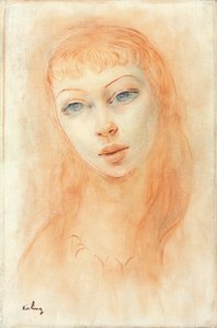 女性の肖像（油彩・キャンバス） 作： Moise Kisling