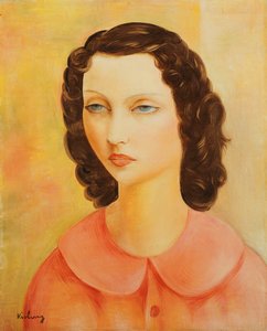 少女の肖像；モイーズ・キスリング（1891-1953） 作： Moise Kisling