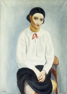 白いブラウスの女 作： Moise Kisling