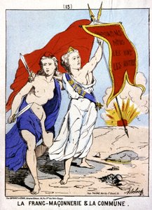 ラ・コミューンと提携するフリーメイソン（1871年頃）（イラスト 作： Moloch (1849 1909)