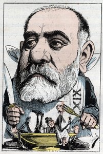 演劇評論家Francisque Sarcey（1827-1899）を描いた漫画 作： Moloch