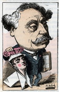アレクサンドル・デュマ・ジュニアの肖像(1824-1895) フランスの作家。 作： Moloch