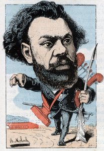 フランスの詩人・政治家クロヴィス・ユーグ（1851-1907）の肖像 作： Moloch