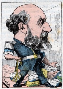 Guillaume Victor Augier (1820-1889) フランスの劇作家の肖像。 作： Moloch