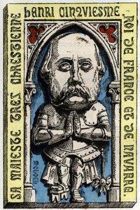 フランスの王位を狙うアンリ・シャルル・フェルディナン・マリー・ディードンヌ・ダルトワ（1820-1883）、ボルドー公、シャンボール伯、通称アンリ5世の肖像。 作： Moloch