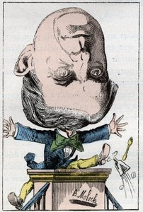 1882年のB.モロク（1849-1909）による漫画、Touchatoutの「Le Trombinoscope」に登場するHenri, Pierre, Edmond DUFAUR DE GAVARDIE（1823 - 1910）のフランス人上院議員の肖像。個人蔵。 作： Moloch